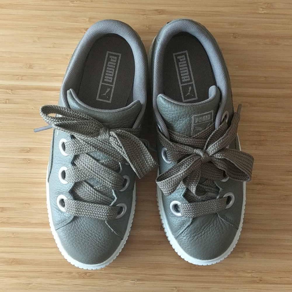 Puma Platform Kiss Leather Sneakers